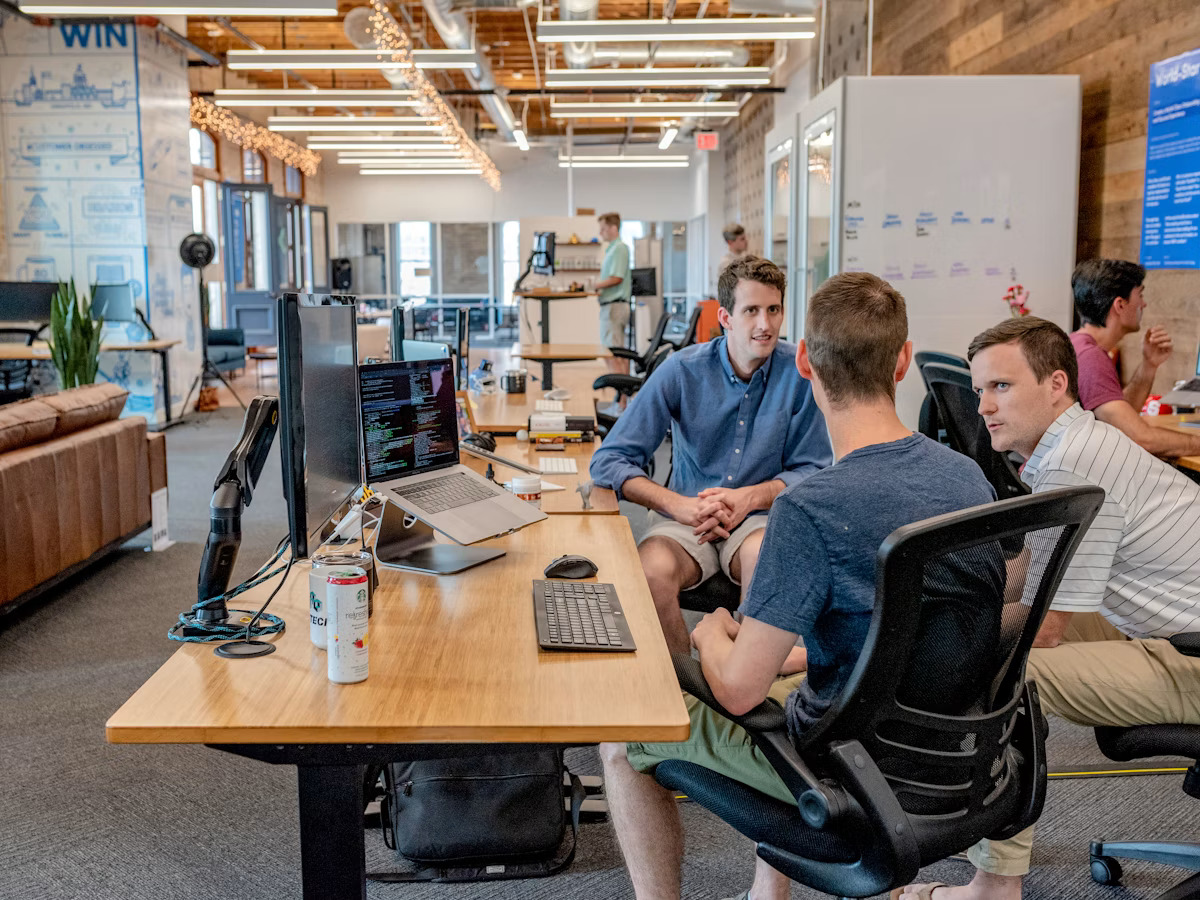 Marketing team collaborating